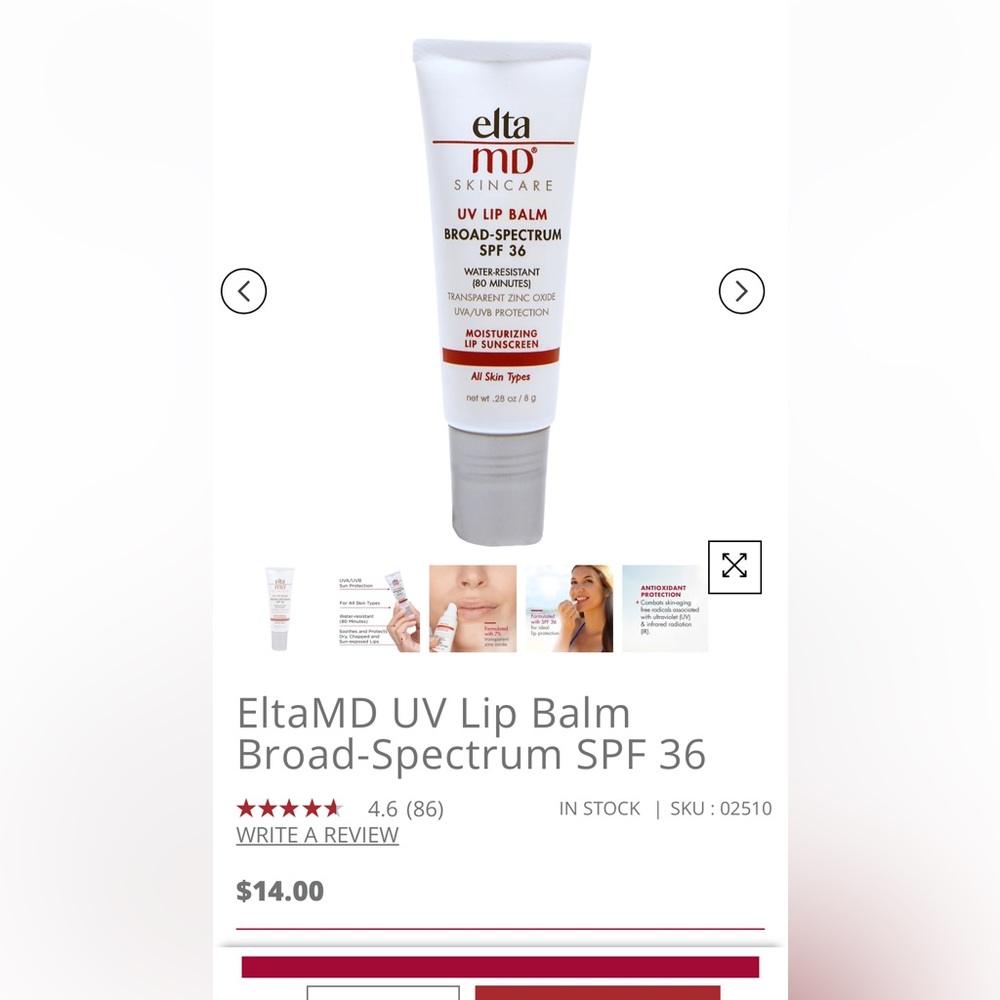 EltaMD UV Lip Balm - NEW